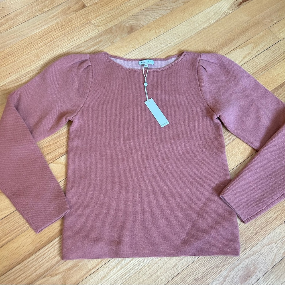 Rebecca Taylor Cashmere Blend Sweater Puff Sleeves Size Medium. NWT - Picture 3 of 12